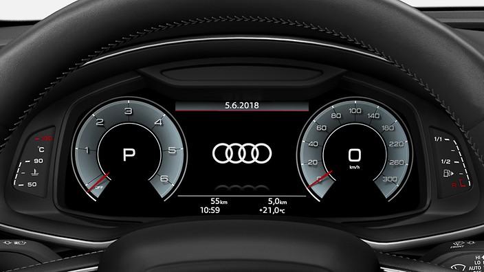 Volitelná výbava $MA WTE Adaptivní pneumatický podvozek Sport pro S line sportovní paket (WQS) Akční paket Gravity MMI navigace plus s MMI touch response Audi Virtual Cockpit Zpětná parkovací kamera