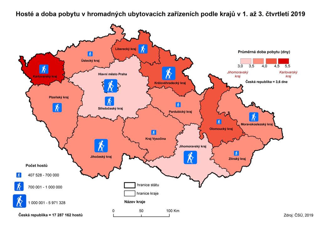 Z celkového počtu 249,5 tis. zahraničních turistů, kteří v 1. až 3. čtvrtletí 2019 navštívili Plzeňský kraj, bylo nejvíce Němců.