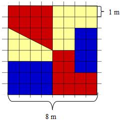 Řešení Celý byt zabírá plochu 64 m 2, tedy každá strana je dlouhá 8 metrů (8 8 = 64).