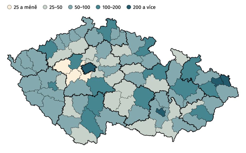 bude v ČR v regionech velmi různý. Absolutně nejvyšší počet využitelných bytů je ve velkých městech a v některých regionech Moravskoslezského kraje.