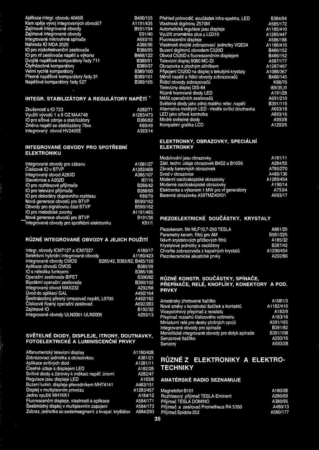 Aplikace integr. obvodu 4046B B490/155 Kam speje vyvoj integrovanych obvodu?