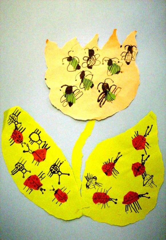 7. 3 Aktivity pro rozvoj jemné motoriky Grafomotorika: Výtvarné tvoření na námět květina Textem pohádky motivujeme děti k vytvoření jarní kytky.
