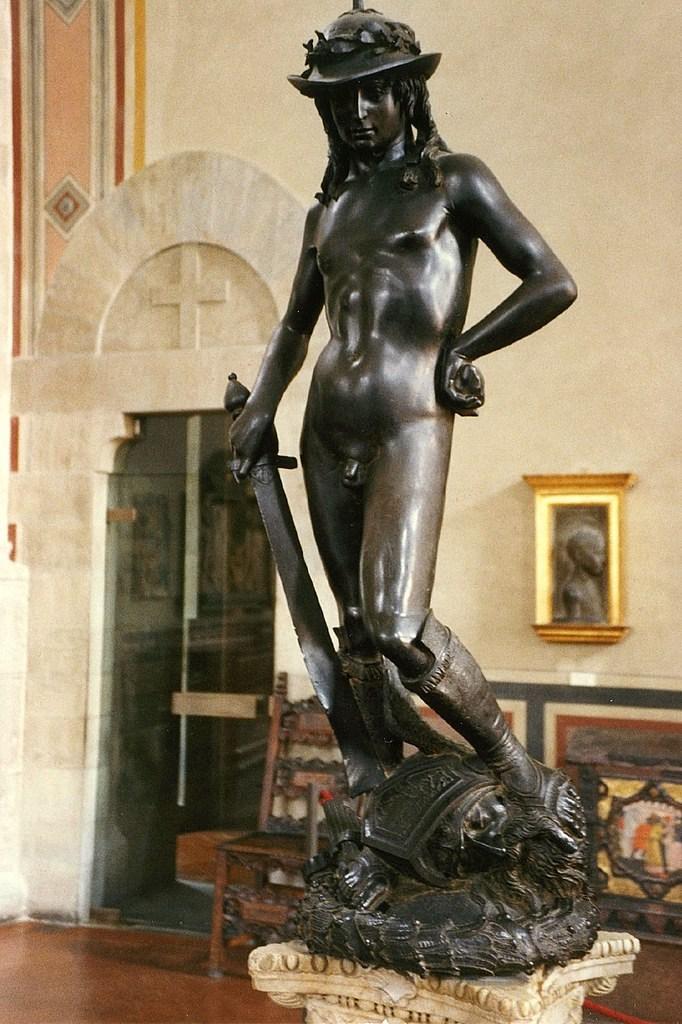 7. Donatello: David, 1443, bronz, 158 cm,