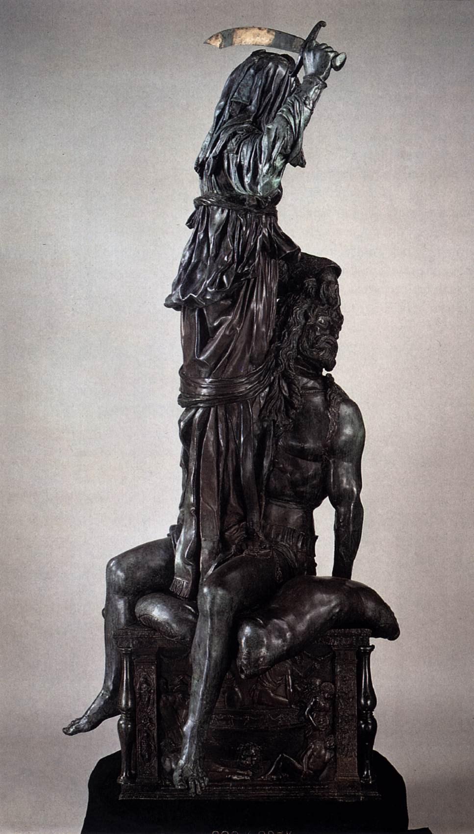 10. Donatello: Judita a Holofernes, 1456 1457, zadní strana,