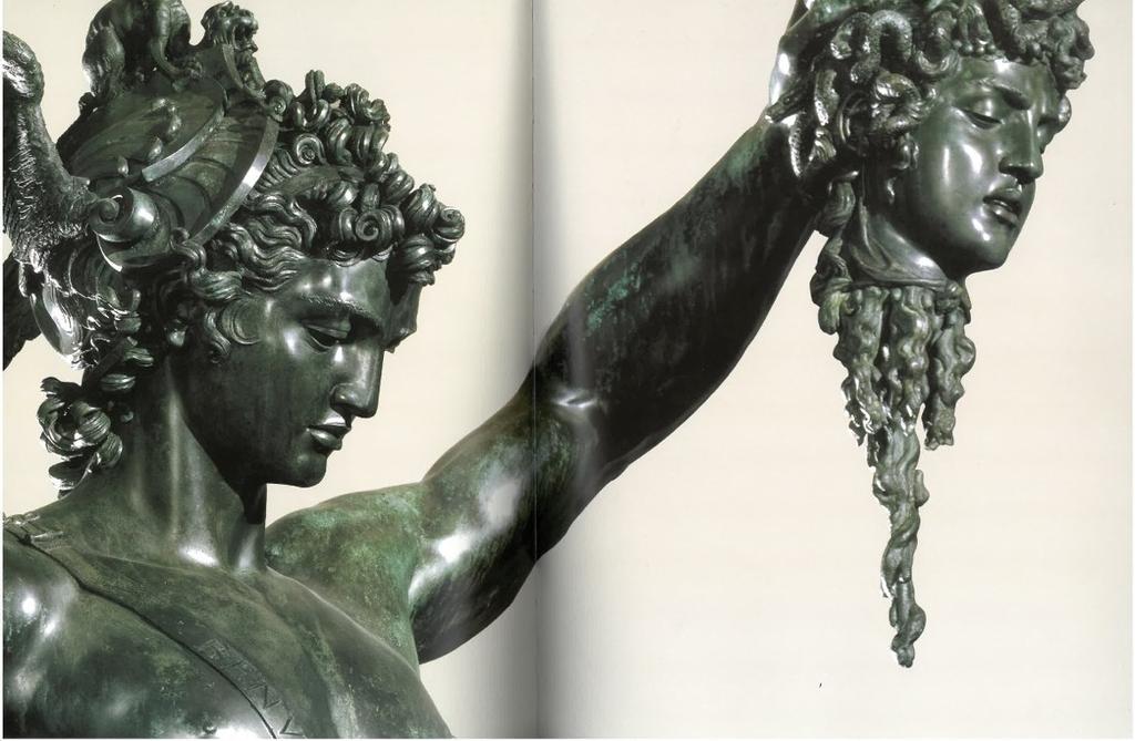 26. Benvenuto Cellini: Perseus s hlavou Medúzy, detail hlavy Persea