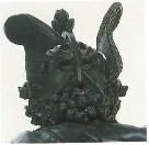 Benvenuto Cellini: Perseus s hlavou Medúzy, detail zadní strany