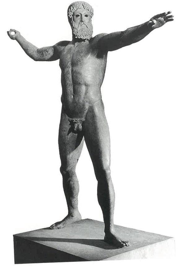 28. Zeus, bronzová socha Dia z lodního vraku poblíž