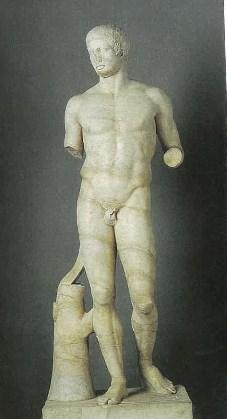 30. Doryforos, římská replika Polykleitova díla,