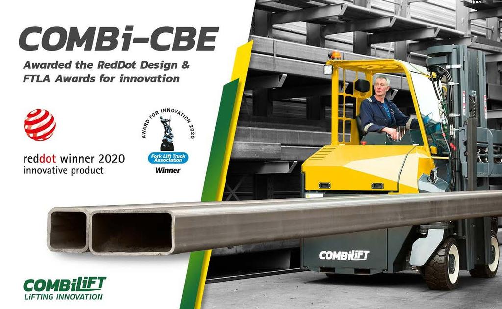 Combilift CBE4 s protizávažím je tak první kompaktní elektrický vícecestný vysokozdvižný vozík na světě s mezinárodně patentovanou trakcí na všech jeho třech kolech.