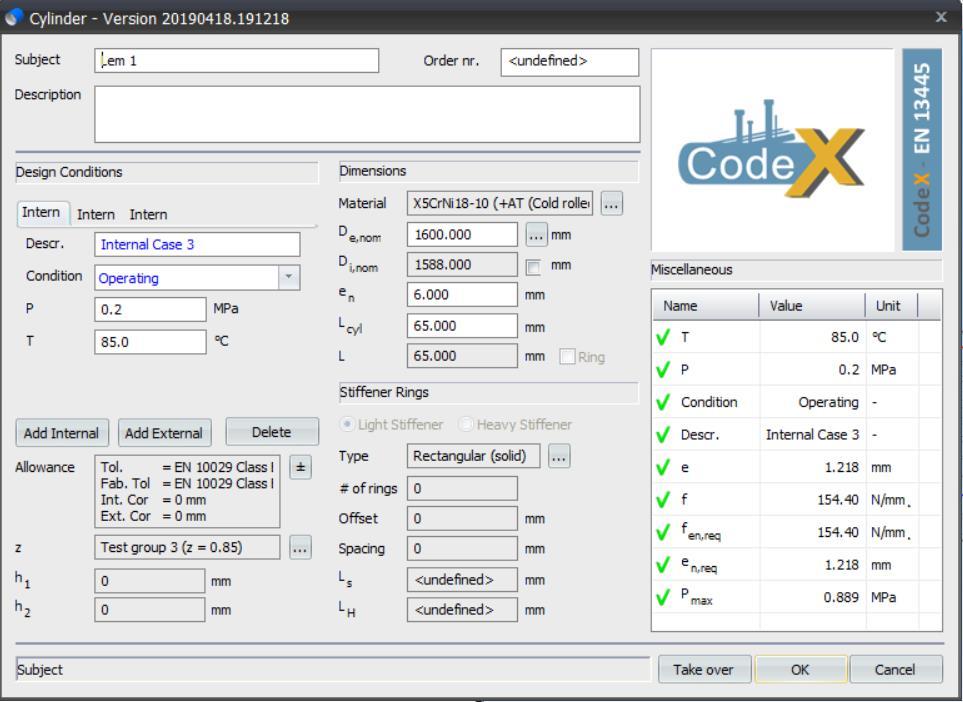 Obr. 30) Zadané parametry pro Příruba