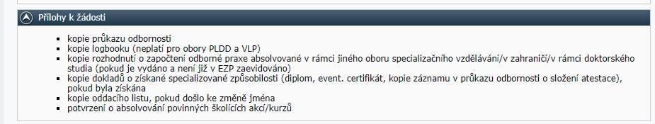 2. Přihláška k závěrečné atestační zkoušce https://ezp.mzcr.cz/request/create?