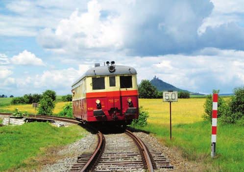 ŽELEZNIČNÍ DOPRAVA Podřipský motoráček Trasa: Roudnice nad Labem Straškov Mšené Lázně Budyně nad Ohří Libochovice a zpět Motoráček vás zaveze z Roudnice nad Labem do Mšených Lázní, které jsou