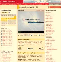 INTERNET Televize na internetu JAK SLEDOVAT TELEVIZI NA INTERNETU Víte, že mnoho pořadů našich hlavních čtyř televizních kanálů a vysílání hudebního kanálu Óčko je možné sledovat také na internetu?