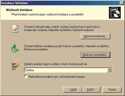 DOMÁCÍ POČÍTAČ MS Windows 1. Ujistěte se, že je nastaven správný jazyk. Obr. 5 Chcete-li, aby instalační program stáhl aktualizovaná data, označte tuto položku. Obr. 6 2.