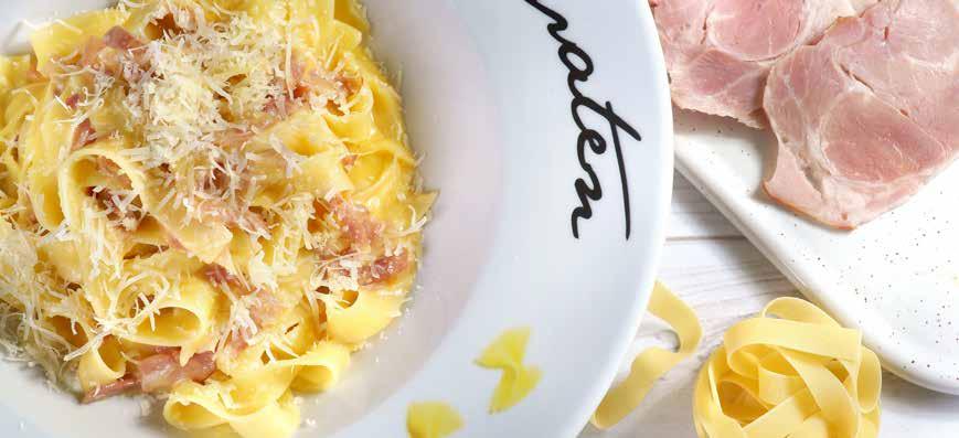 PASTA Carbonara Těstoviny dle Vašeho výběru se smetanovou