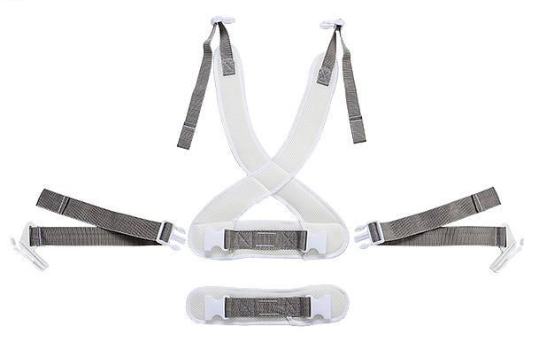 Butterfly harness other injuries: To prevent falls, strangulation or Tighten the seatbelt portion of