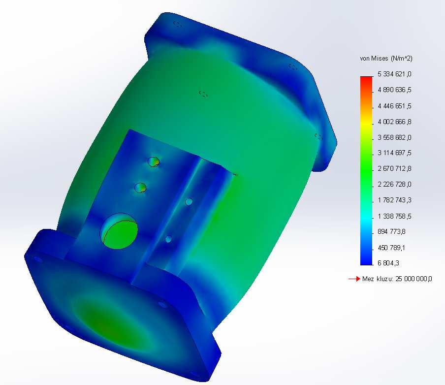 koeficientem bezpečnosti nalezeném v 3D modelu 4,68.