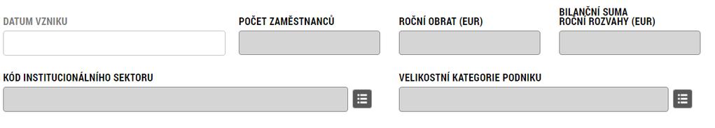 4.2.11 Subjekty projektu V rámci obrazovky Subjekty projektu vyplní žadatel údaje o subjektech, které se k projektu vztahují, přičemž v rámci této skupiny se rozlišují (a pokud jsou relevantní, musí