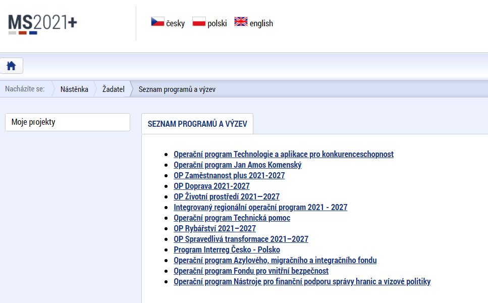 pro tuto konkrétní výzvu. Datové oblasti, resp.