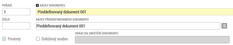 tabulky v horní části obrazovky, nebo vkládá nový záznam. Systém automaticky přílohy čísluje, uživatel každé příloze připojuje vlastní název.