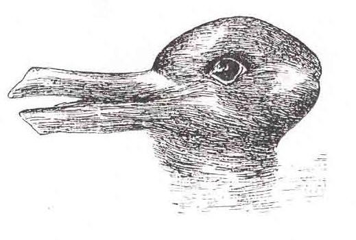 Kachna, nebo králík? (populární ilustrace z 19. stol.