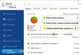 Sticky Password Premium Vybavený správce hesel Sticky Password s českou lokalizací patří k nejlépe vybaveným správcům hesel.