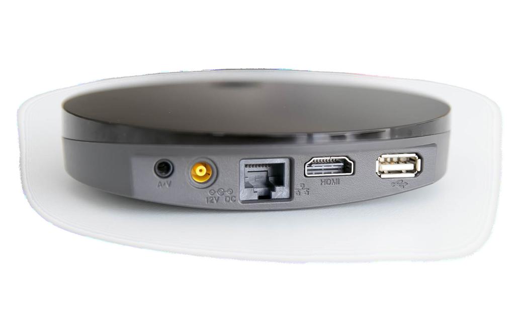 A/V pro analogový audio / video výstup ZADNÍ PANEL ETHERNET pro připojení k internetu USB pro připojení k externím zařízení Obr.