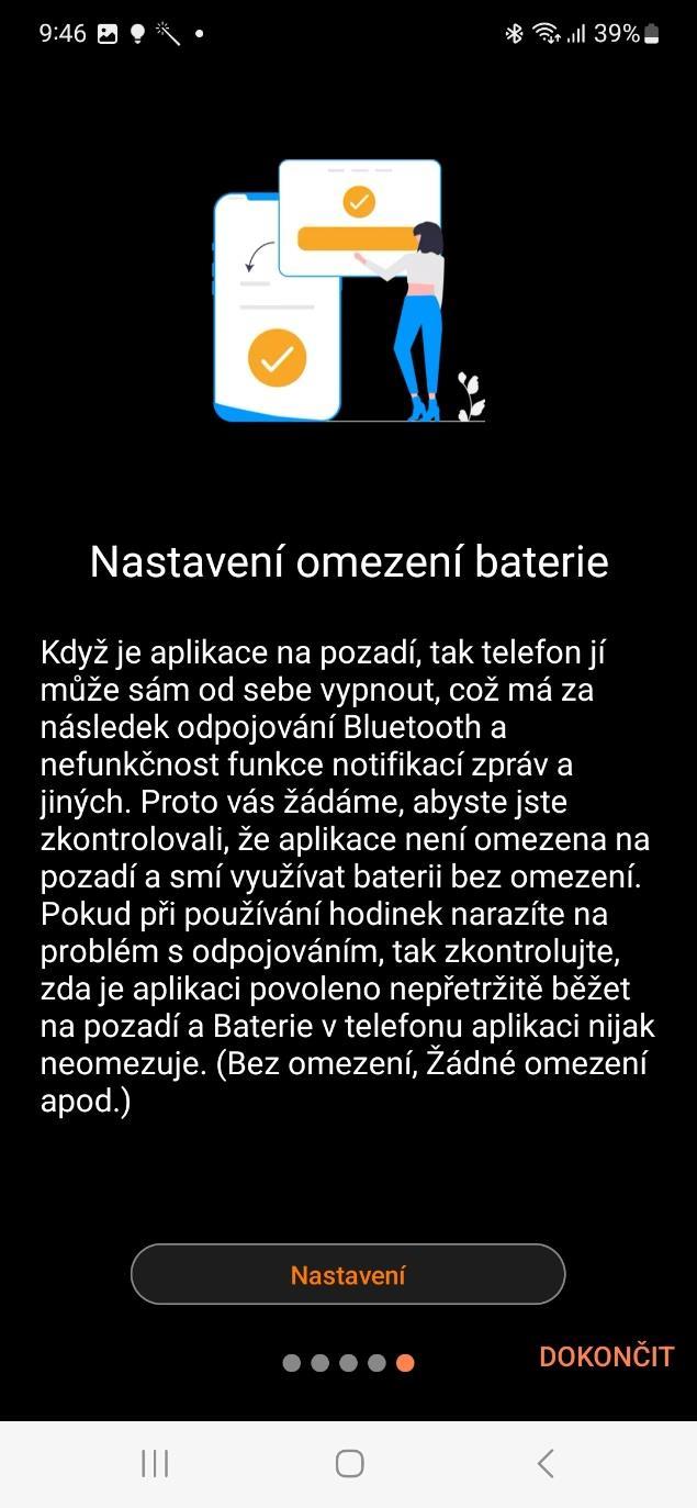 POZOR DŮLEŽITÉ: Na posledním kroku vás aplikace vyzve k
