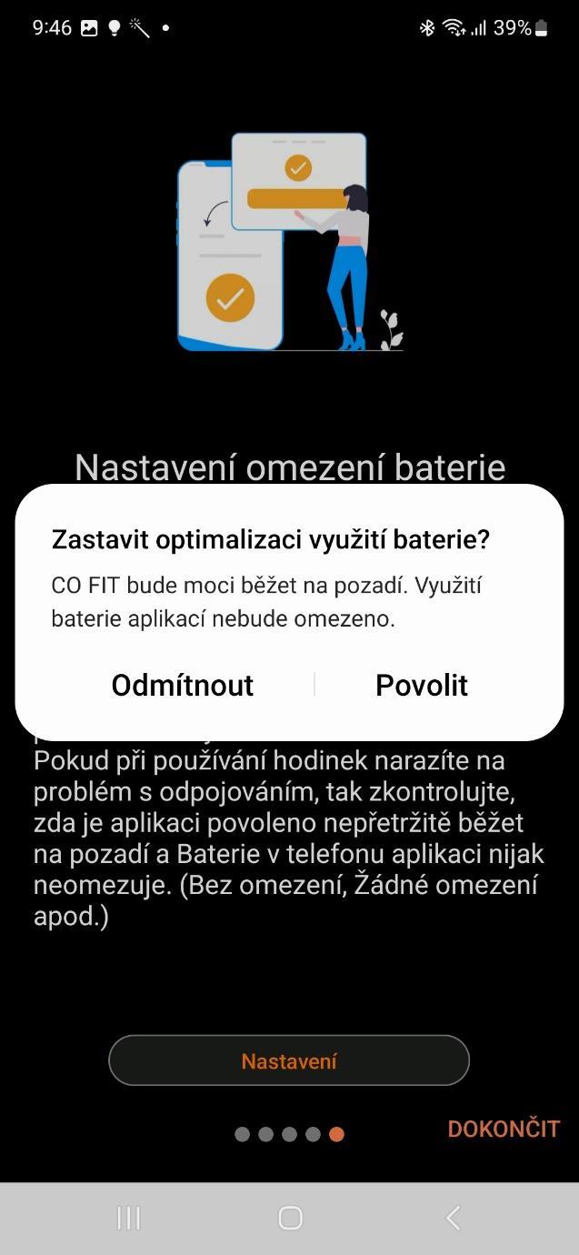 Tento krok je velice důležitý, jelikož umožní telefonu nechat