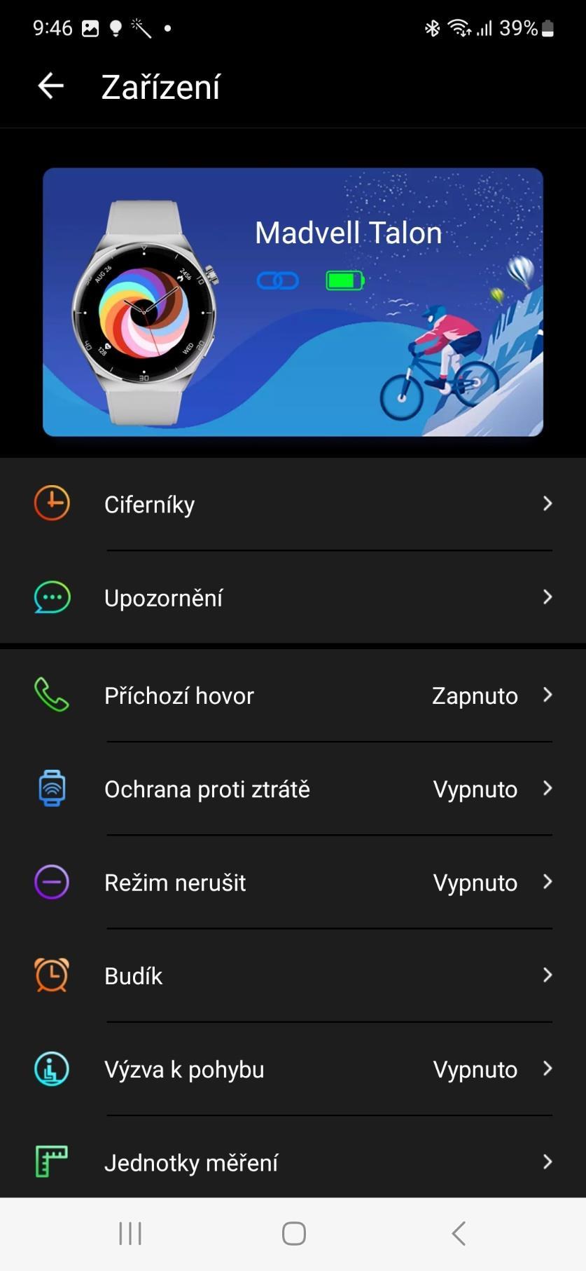 Nyní se prosím vraťte o krok zpět tapnutím na