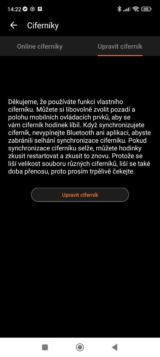 nabízí, je ale také možnost vytvoření ciferníku vlastního.
