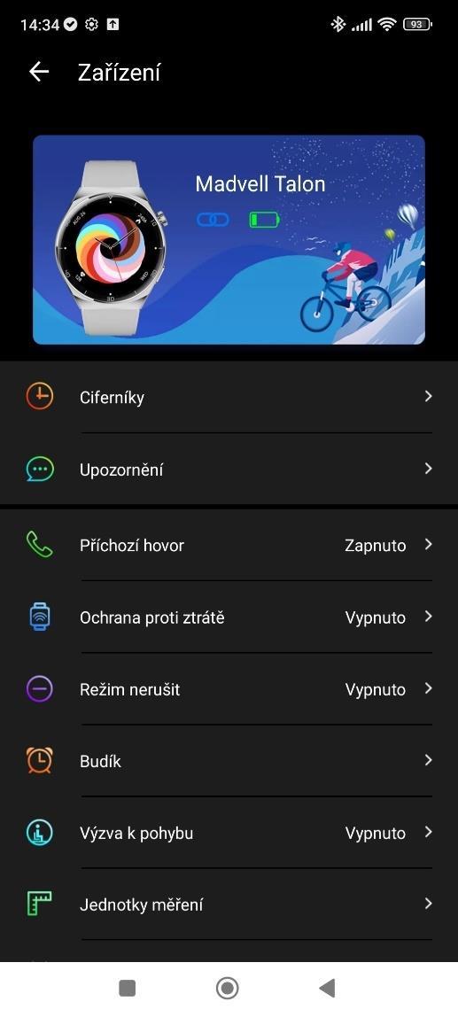 Níže si popíšeme jednotlivé funkce Denní cíl, Pomoc, FAQ a Kontaktujte nás jsou to zrychlené předvolby pro pomoc s