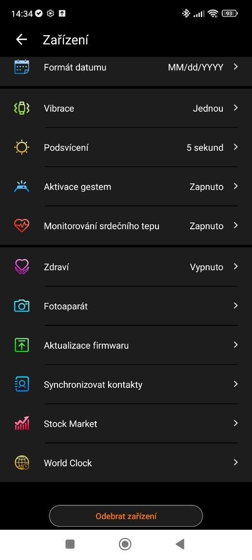 V záložce Denní cíl lze upravit váš denní cíl pro kroky, či kalorie.
