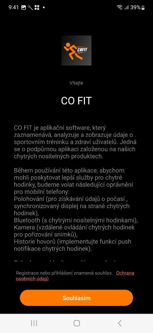 2) Spuštění aplikace, spárování s telefonem a základní ovládání hodinek Stáhněte doporučenou aplikaci z obchodu Google