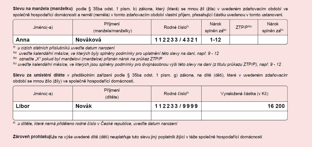 1) Sleva na školkovné 