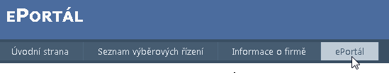 2. Registrace dodavatele Pro zahájení práce s eportálem je nutné registrace. Bez registrace se nemůžete nejen zúčastnit VŘ, ale nevidíte ani jejich detail.