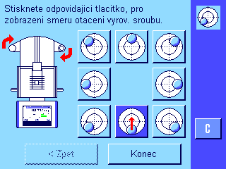 Vaše první vážení 23 Asistent pro vyrovnávání váhy Vám potom pomocí červených šipek ukáže, v jakém směru musíte otáčet oběma nožními šrouby umístěnými vzadu na váze.