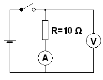 Schéma Postup 1. Připojíme ampérmetr DCP-BTA ke vstupu CH1 a voltmetr VP-BTA ke vstupu CH2 LabQuestu. Zapojíme obvod dle schéma. 2.