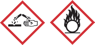 2.2 Prvky označení Signální slovo: Nebezpečí Věty o nebezpečnosti H314: Způsobuje těžké poleptání kůže a poškození očí H332: Zdraví škodlivý při vdechování H412: Škodlivý pro vodní organismy, s
