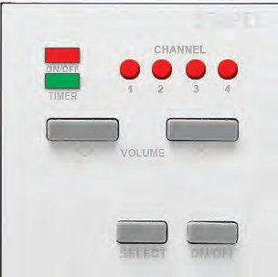 Výstup zvuku do reproduktorů je automaticky odpojen. 1 kanál mono ovládací jednotka - Ref. 21371 / 45371 S ZAP./VYP.