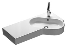 umyvadlo MezzaLuna 90x35 cm ⓱