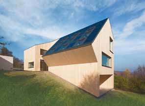 Modelový dům Model home Pro projekt Modelhome 2020 firmy VELUX v Pressbaumu u Vídně navrhli architekti Hein-Troy první rakouský CO2-neutrální rodinný dům.