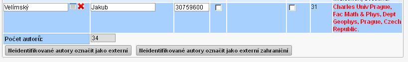 Všechny ostatní autory označíme jako externí zahraniční, a to jedním tlačítkem