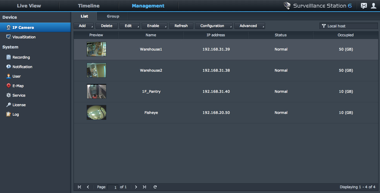 Kapitola Ochrana prostředí pomocí stanice Kapitola 17: Surveillance Station 17 Surveillance Station je profesionální software určený pro síťový záznam videa (NVR).