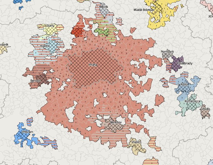 Pro hodnocení rozsahu a dopadů suburbanizace byla vytvořena pro území celého Česka metodika sledování rezidenční suburbanizace, která na základě dat o bytové výstavbě a směrové migraci vymezuje tři