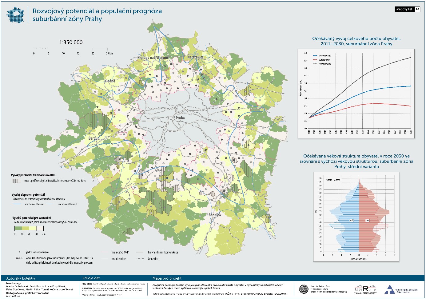 Obrázek č. 11: Vymezení Pražského metropolitního regionu pro projekt Omega Zdroj: www.atlasobyvatelstva.