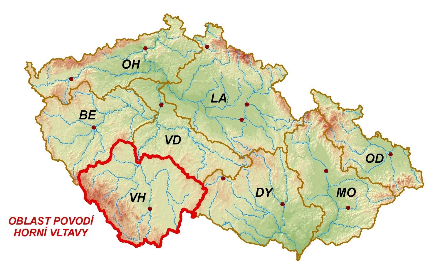 A.1. Všeobecný popis oblasti povodí A.1.1 Vymezení oblasti povodí Oblast povodí Horní Vltavy představuje geograficky poměrně uzavřený celek, jehoţ jádro tvoří jihočeská kotlina.