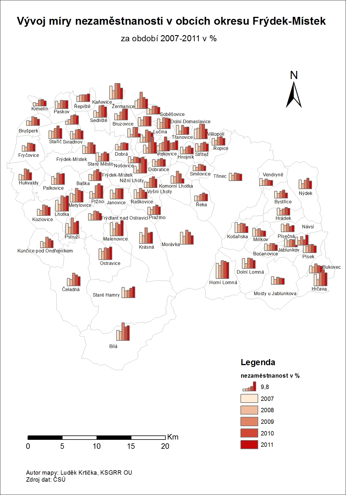 Hotovou mapu je možno vyexportovat přes menu File/Export map a následně vložit například do Wordu (Obrázek 91).