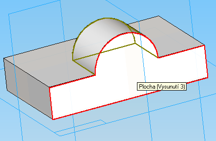 Obr. 11 Výběr otevřených ploch. Obr. 12 Náhled vytvořené skořepiny.