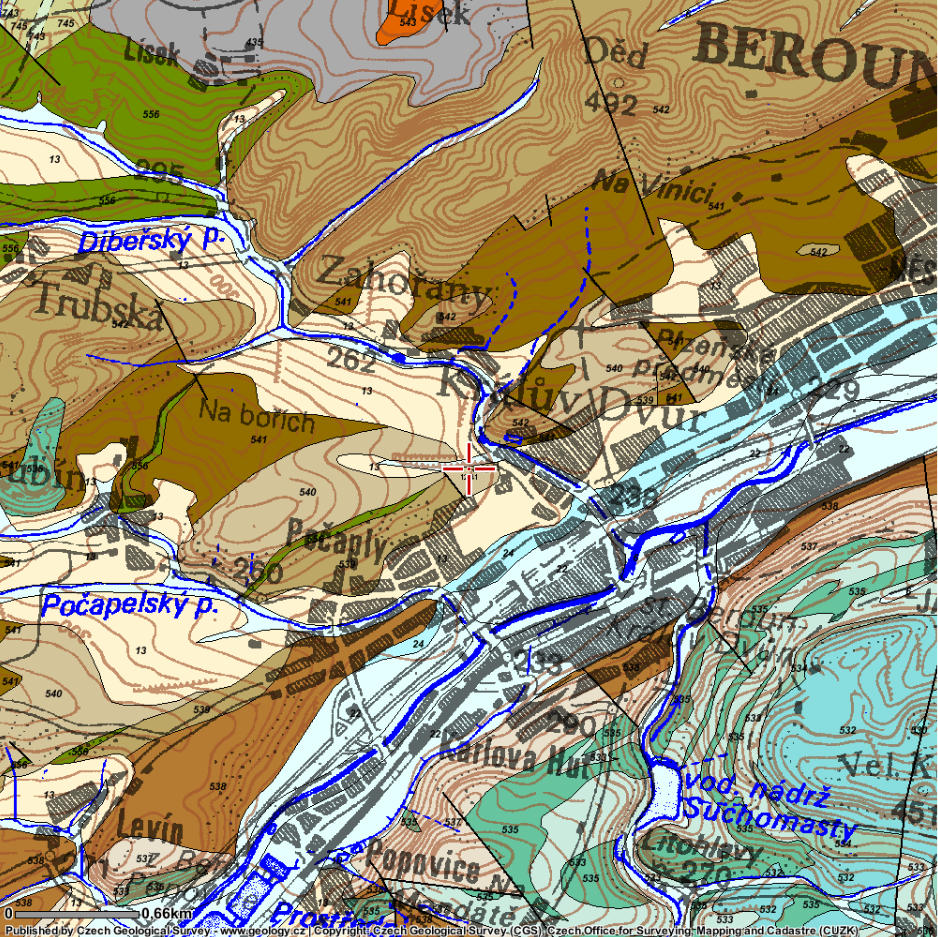 Česká geologická služba: lokalizační aplikace [Výběr (změna) lokalizace a druhu mapy k zobrazení] [Mapový server České geologické služby] [Czech and Slovak geological map] Geologická mapa 1:50 000